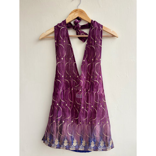 Timeless purple halter neck top