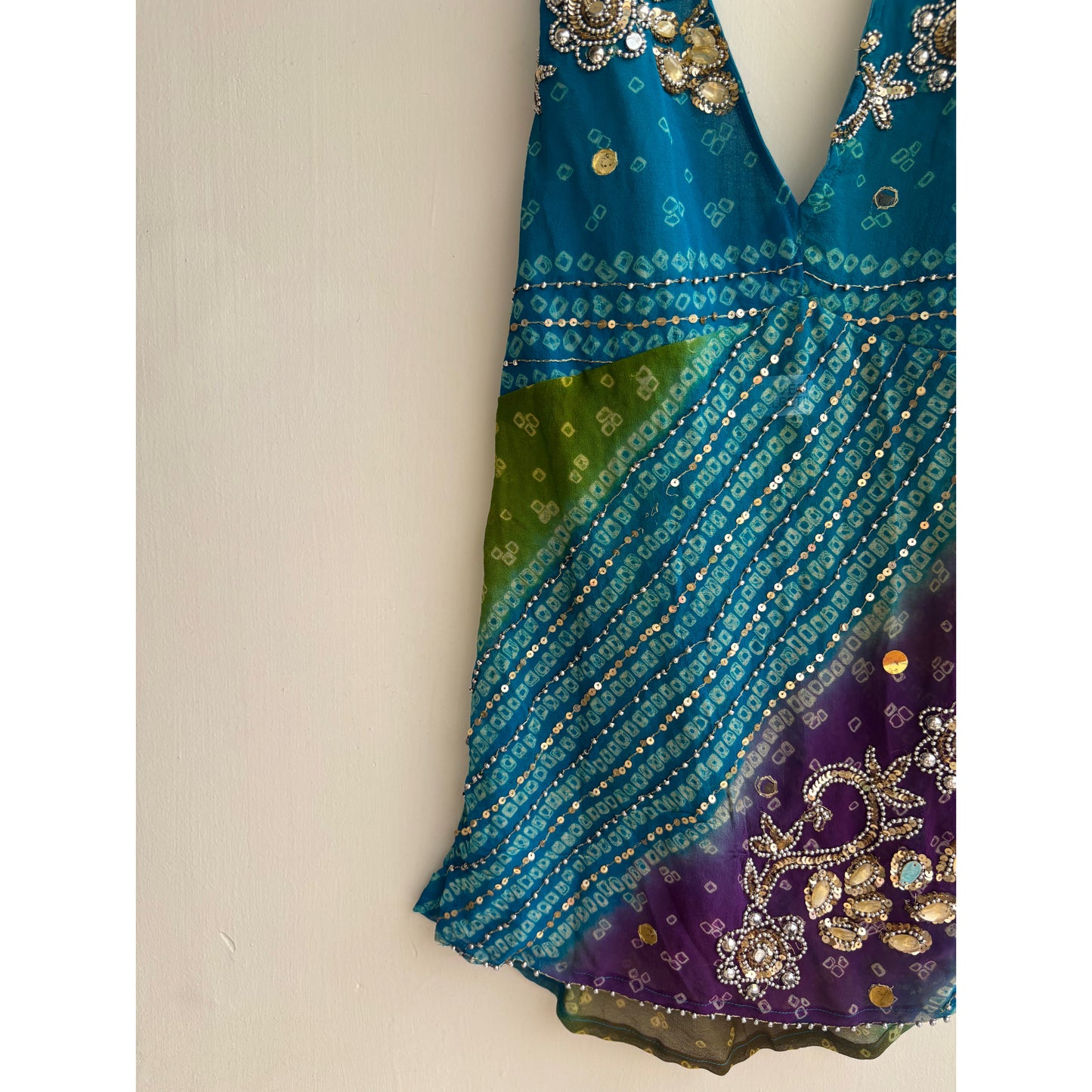 Neelam beaded halter neck top