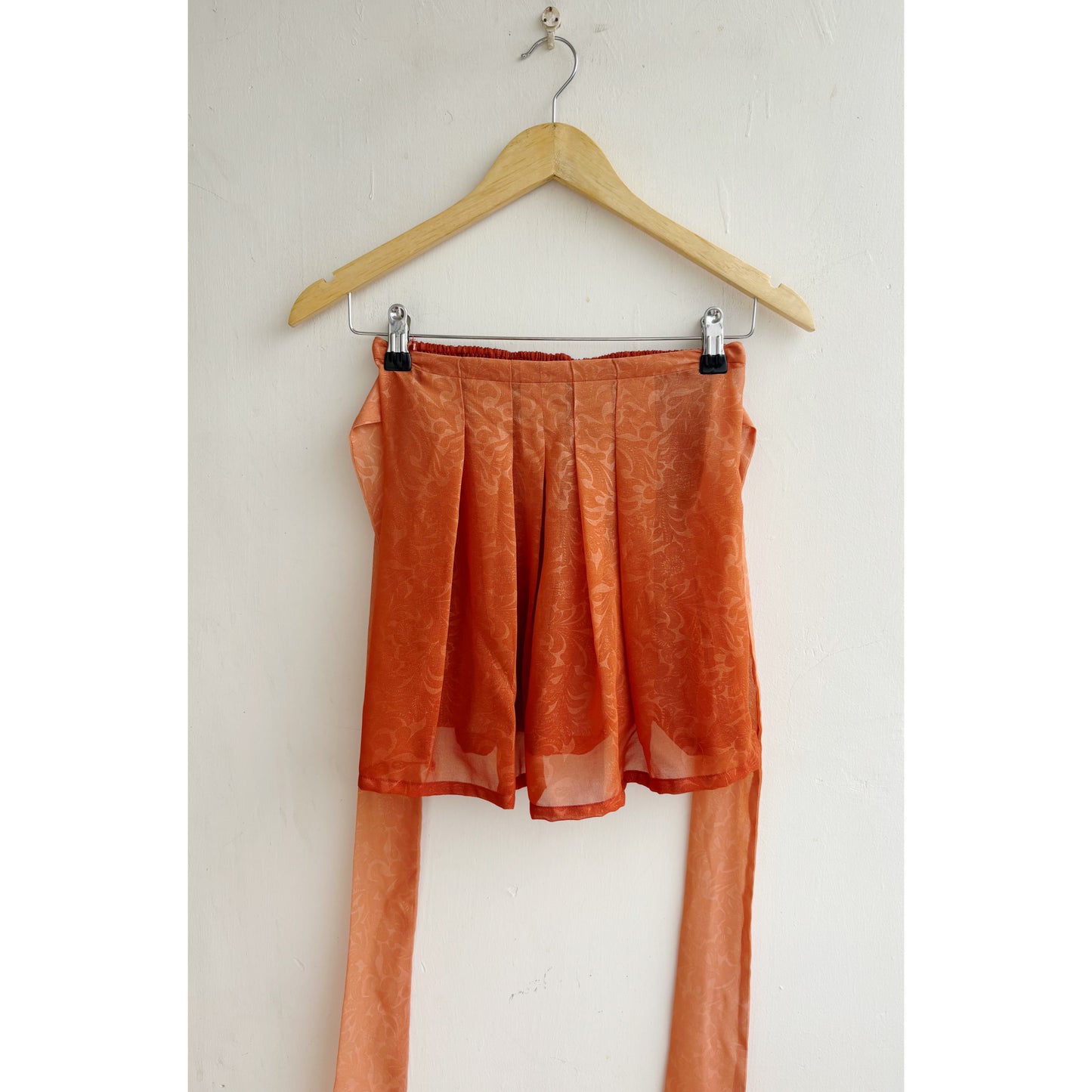 Orange self design top