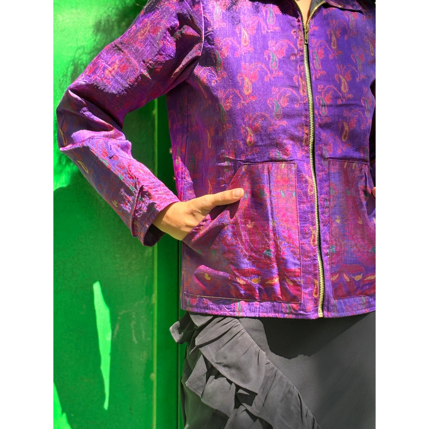 Electric purple ikat sheen