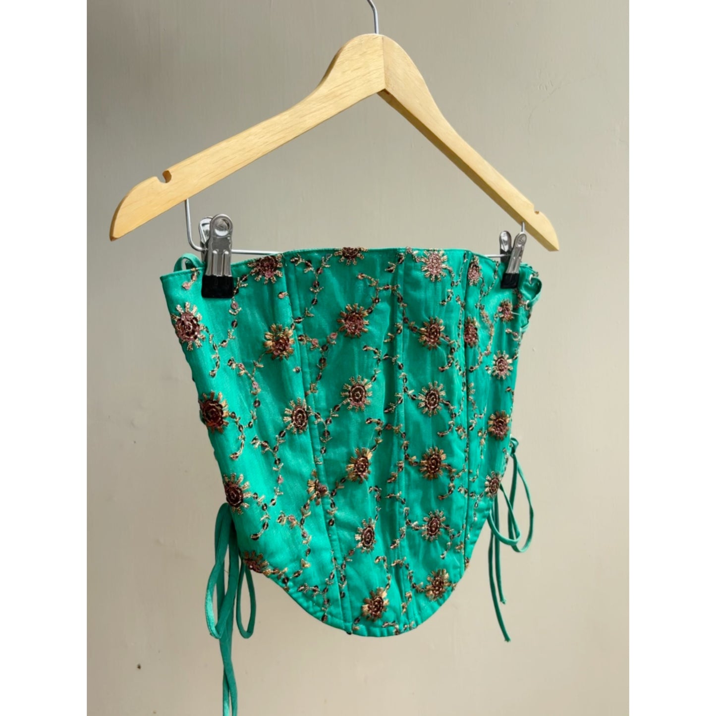 Green celestial corset