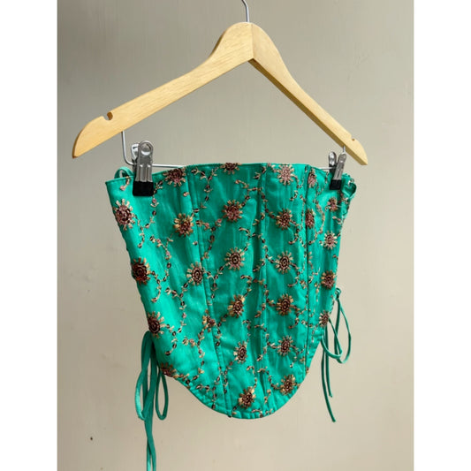 Green celestial corset