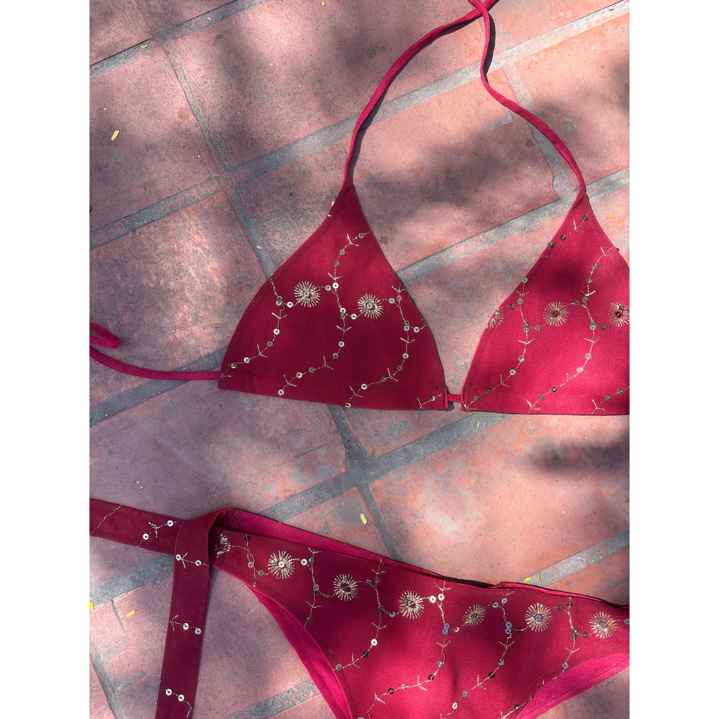 Maroon celestial bikini