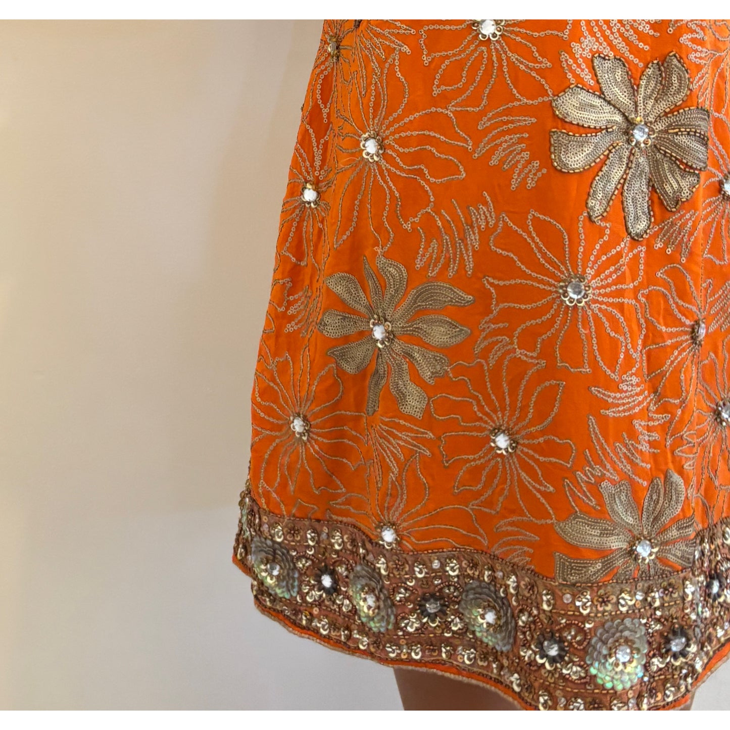 Tangy golden sequins dress