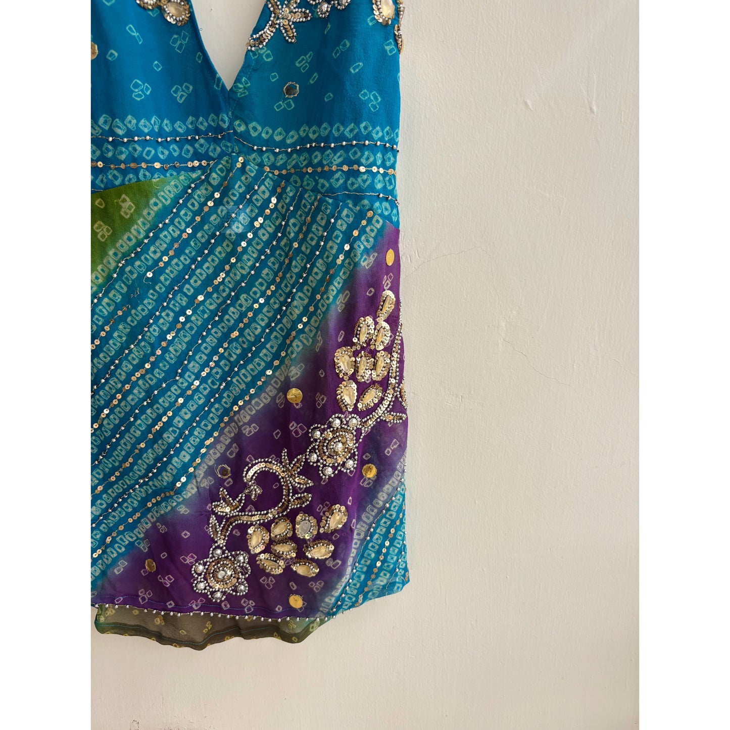 Neelam beaded halter neck top