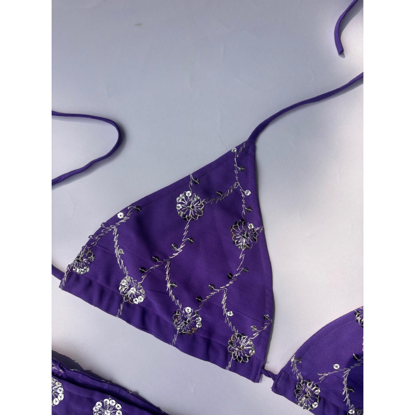 Purple sequins bikini