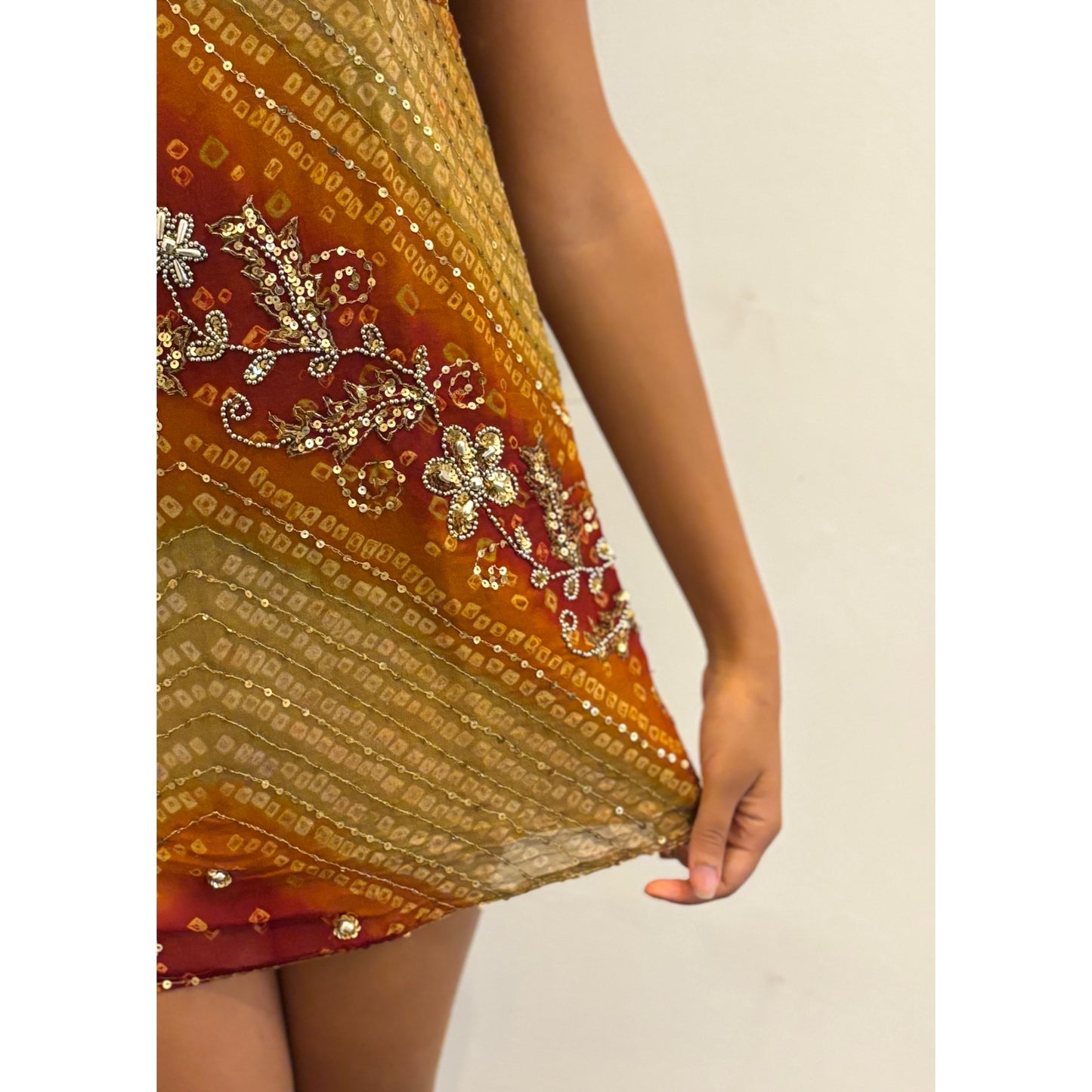 One of the kind bandhani celestial dress