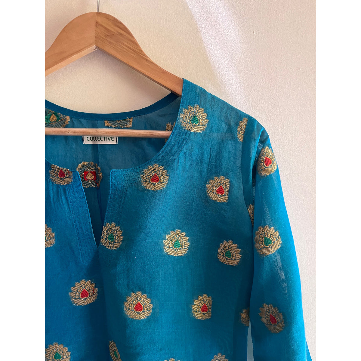 Blue butti kurta