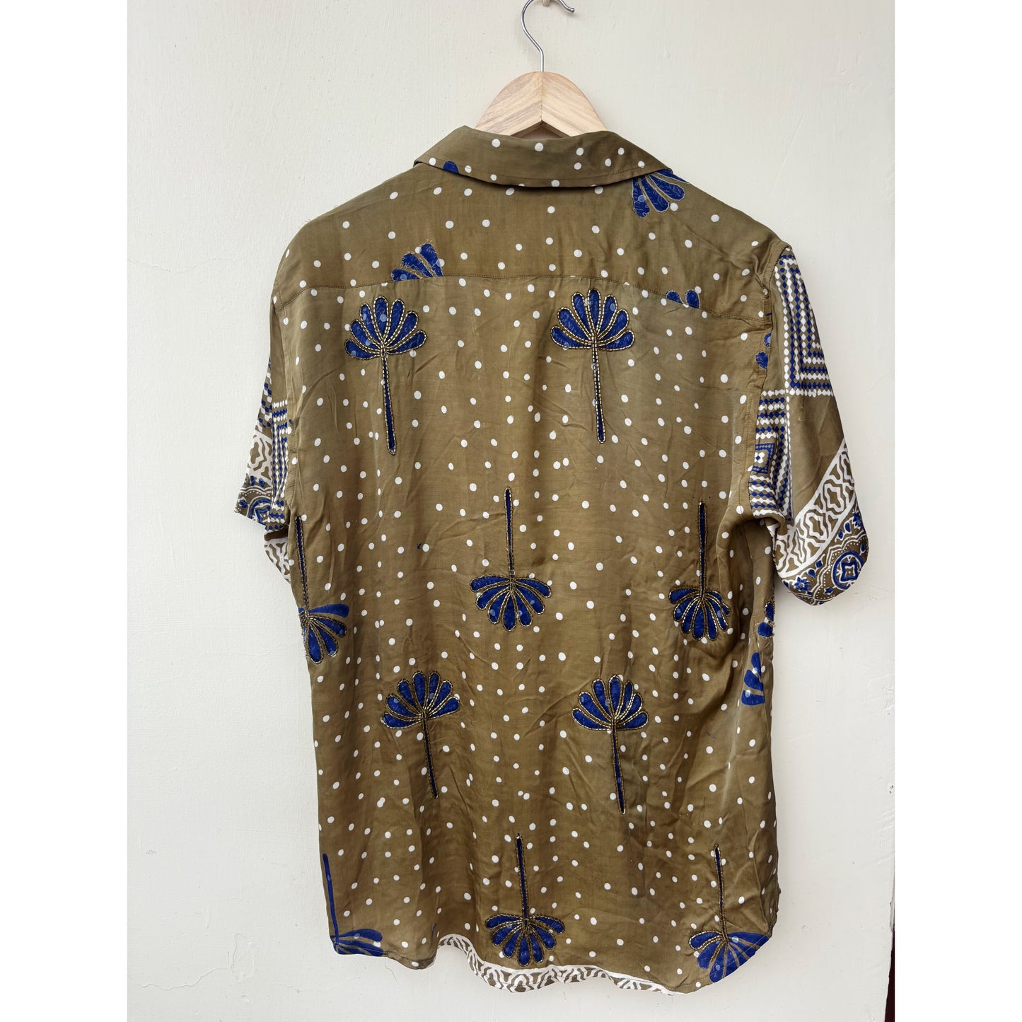 Ajrakh katdana work shirt