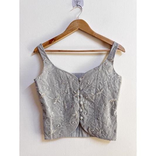 Grey moti katdana work corset