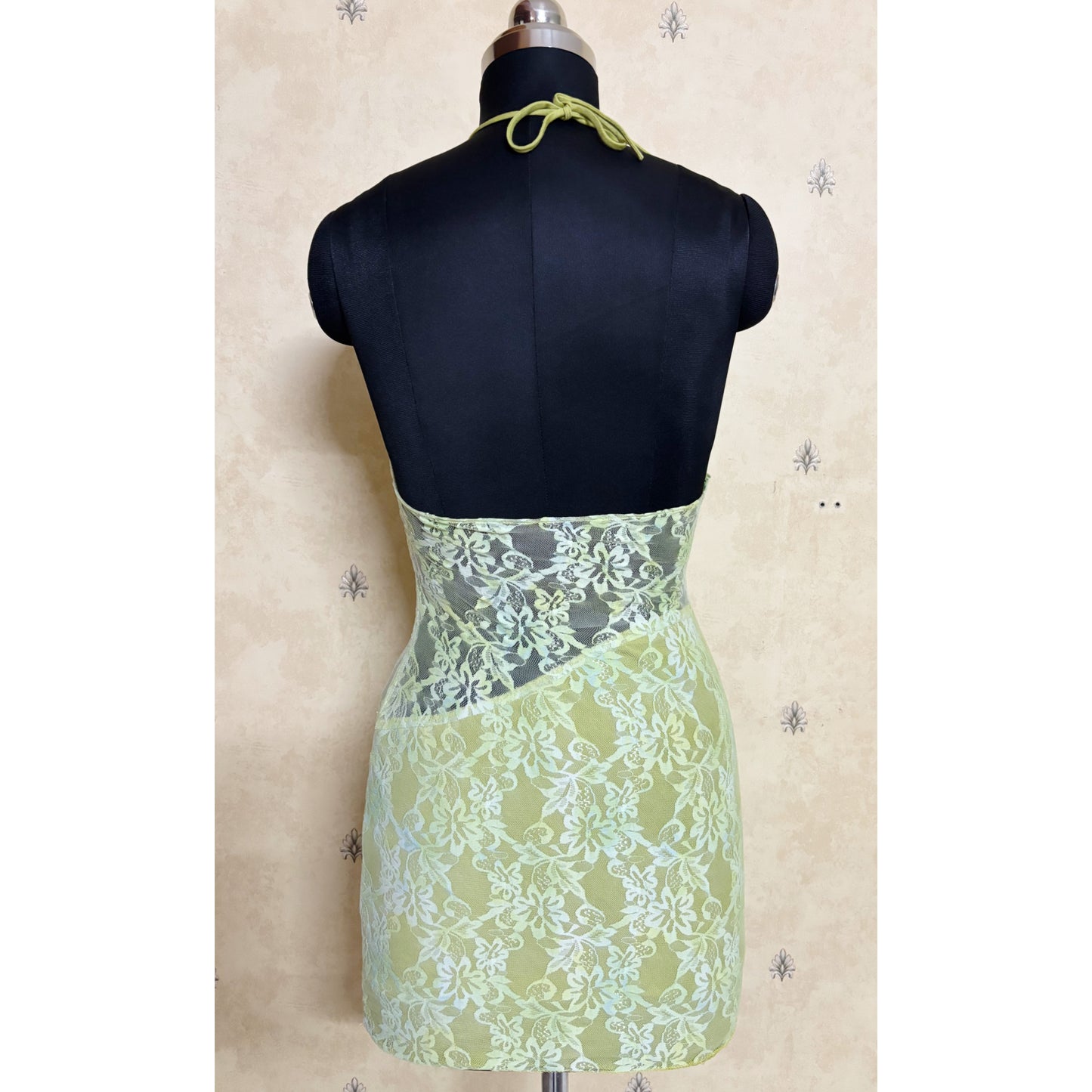 Oracle lacy halter neck dress