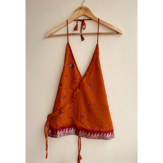 Rustic embroidered top
