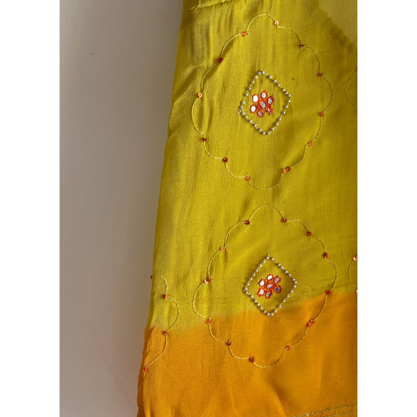 Yellow kaleidoscope halter neck