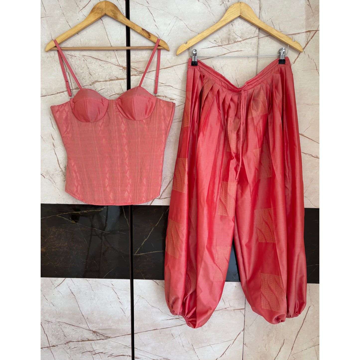 Corset with balloon pants set