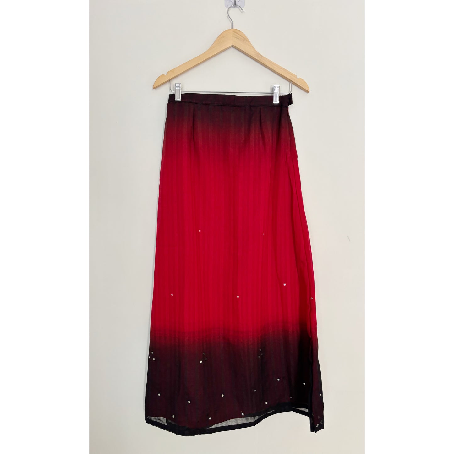 Black & Red Ombre Mirror Work Set