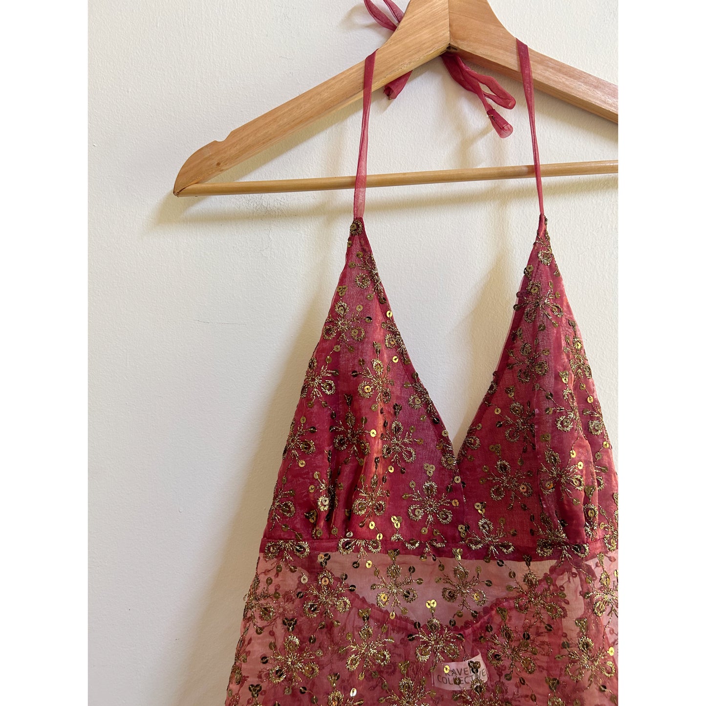 Old mauve celestial halter neck