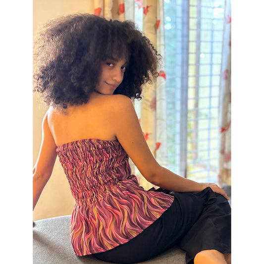 Purple pink sunset top