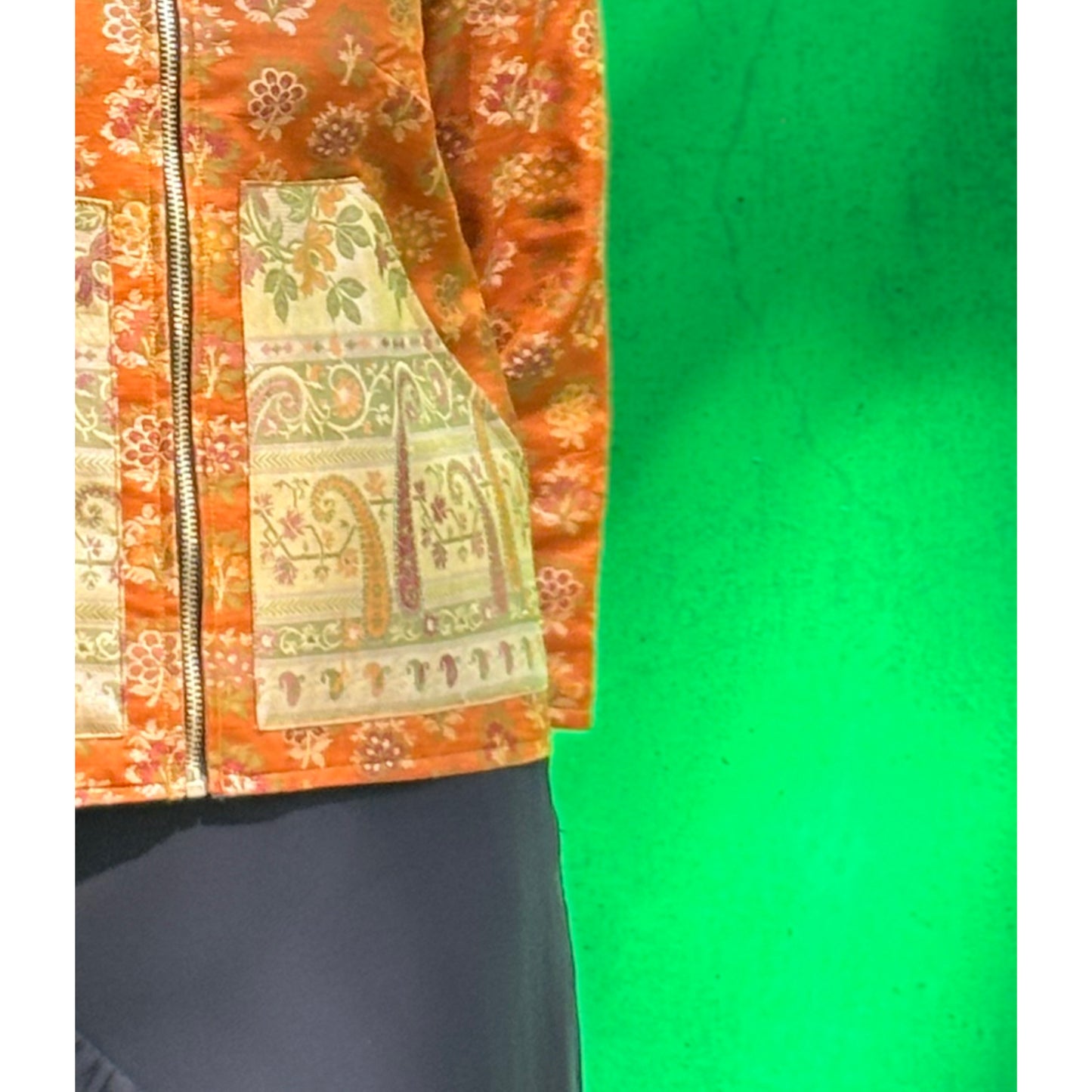 Rust floral with paisley pockets