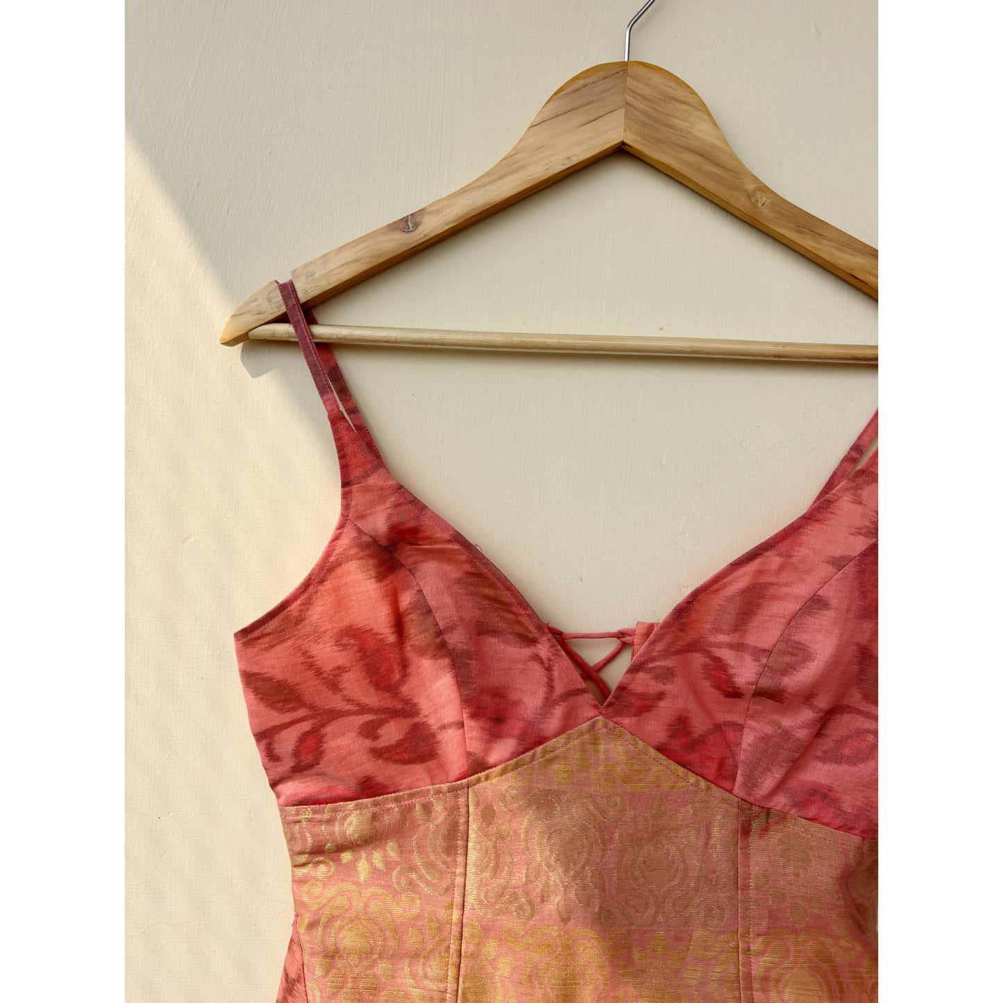 Pink self design corset