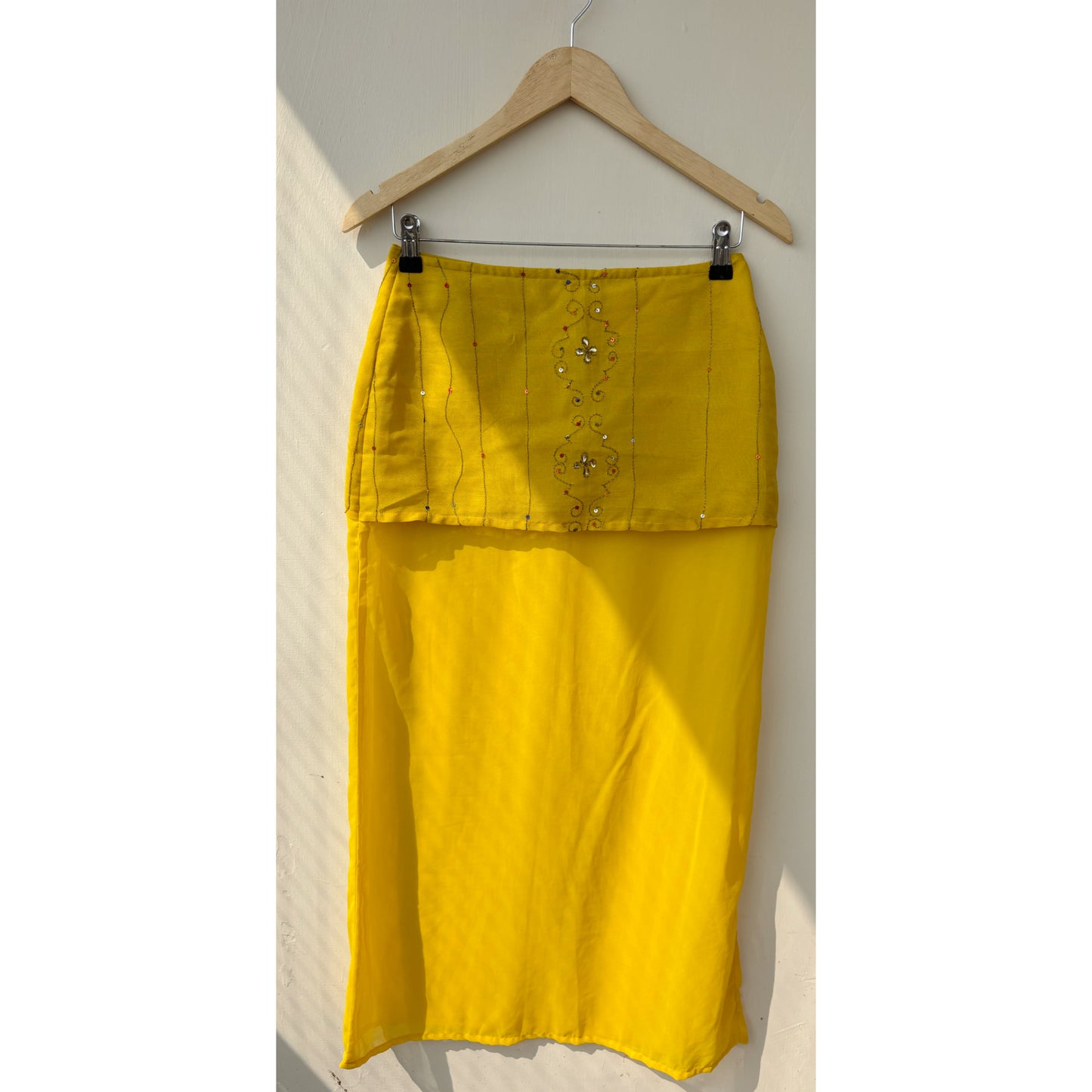 Yellow vintage motif skirt