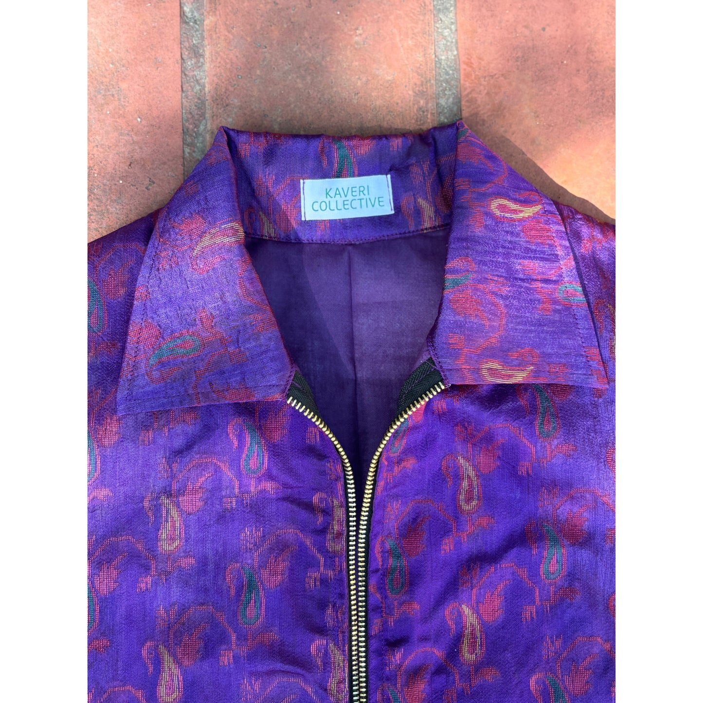 Electric purple ikat sheen