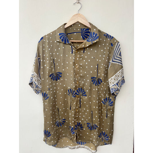 Ajrakh katdana work shirt