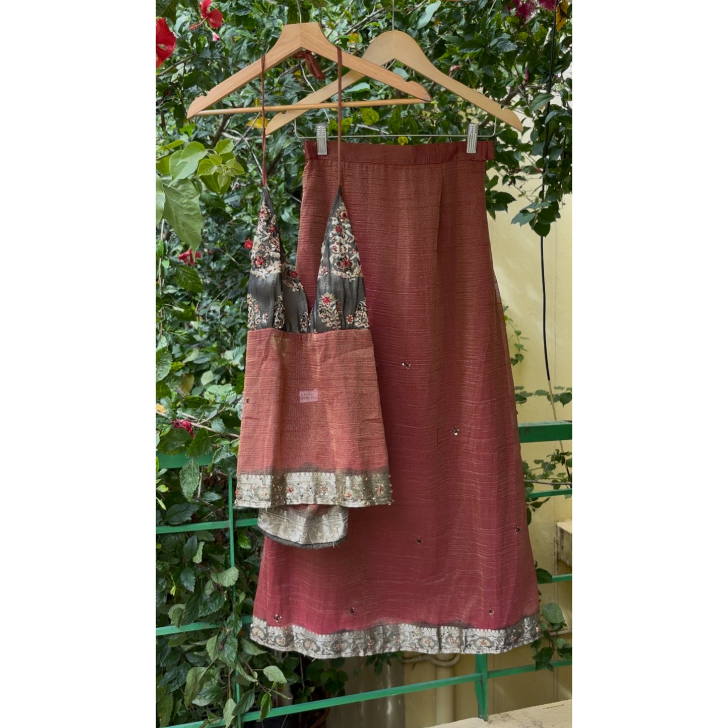Rust & Charcoal Brocade Set