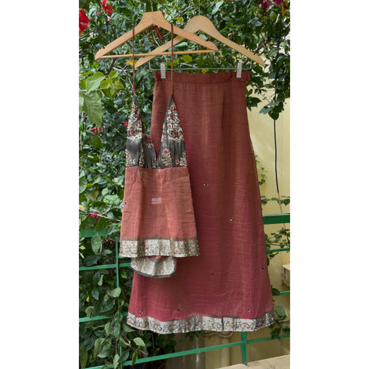 Rust & Charcoal Brocade Set