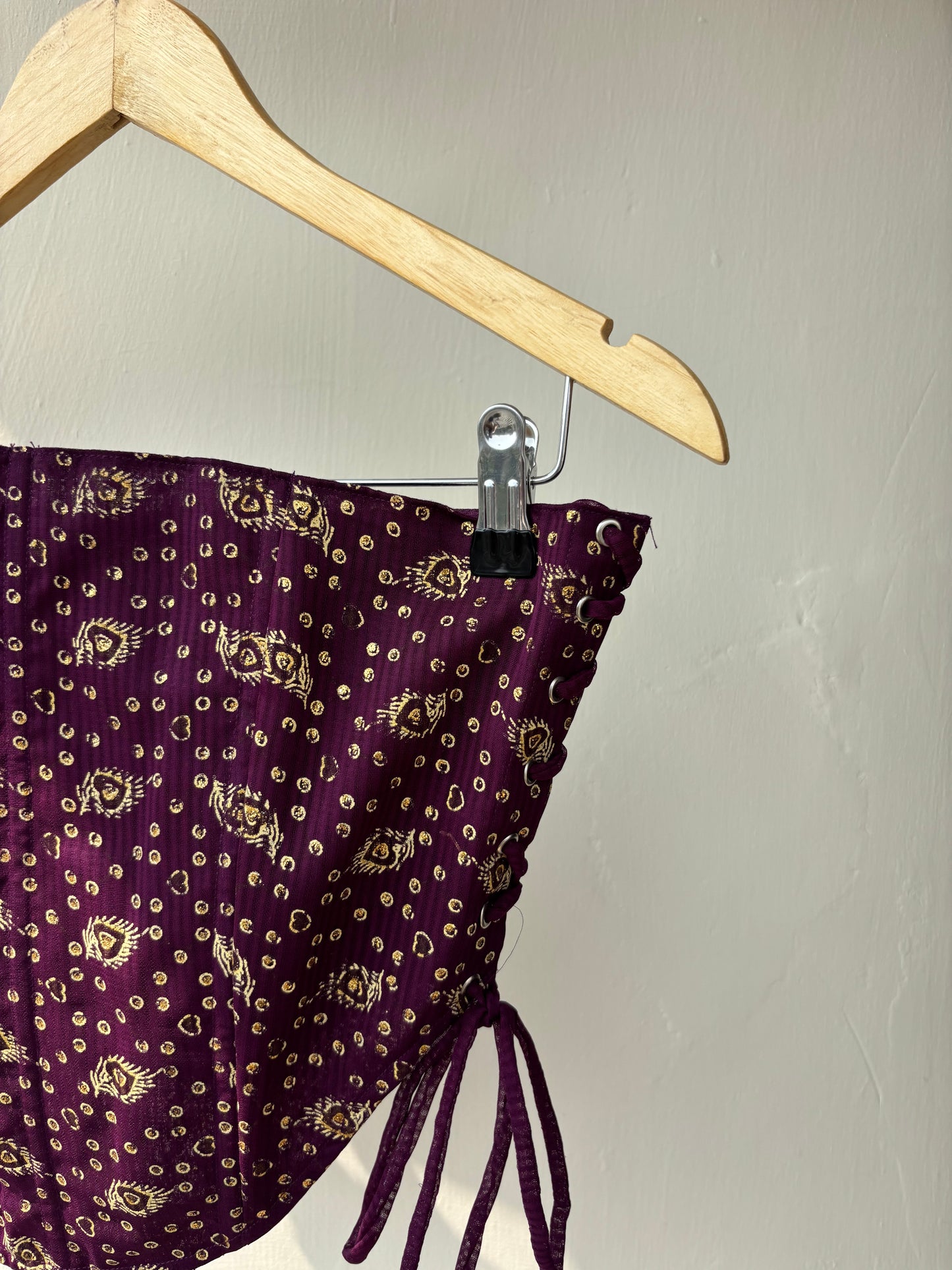 Purple with golden motif corset