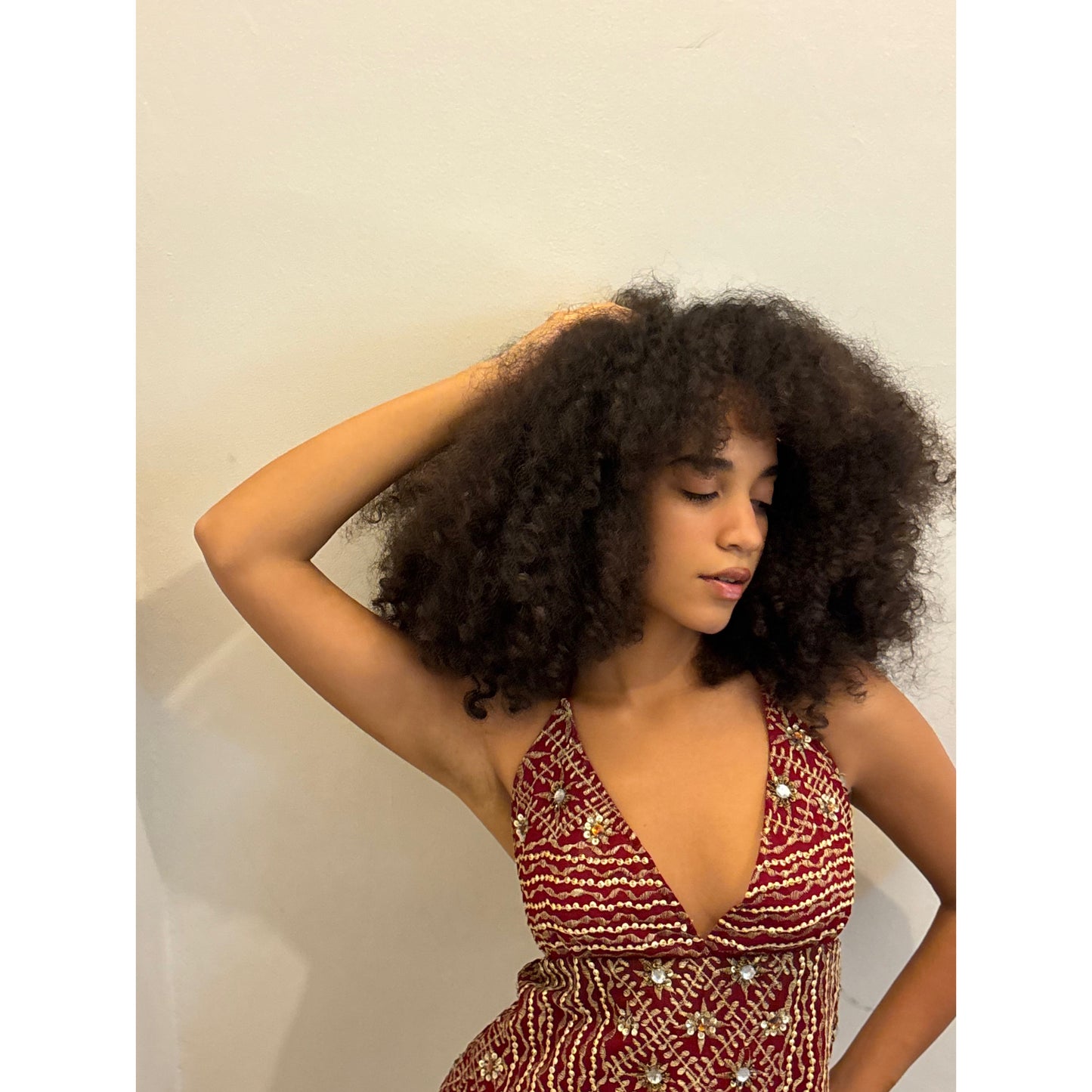 Red celestial dress