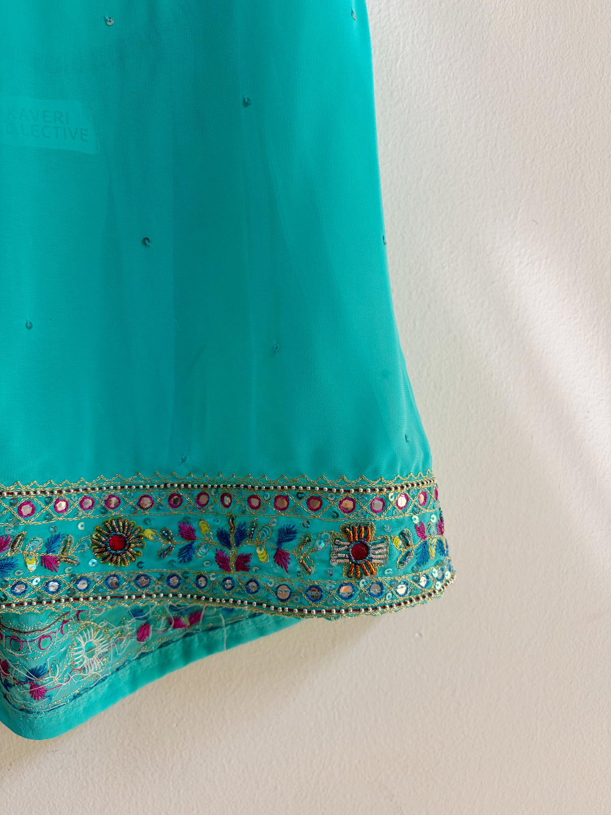 Rama hand embroidery halter neck top