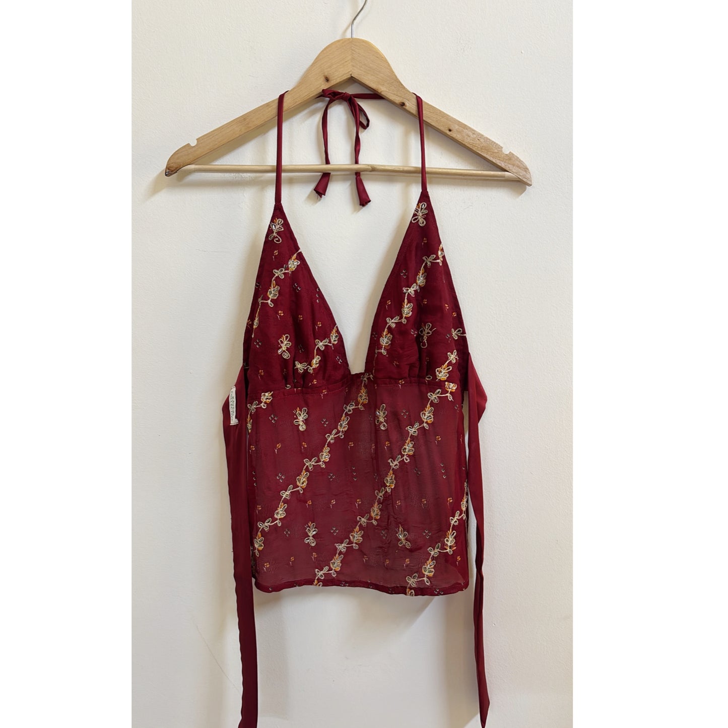 Maroon aari work top