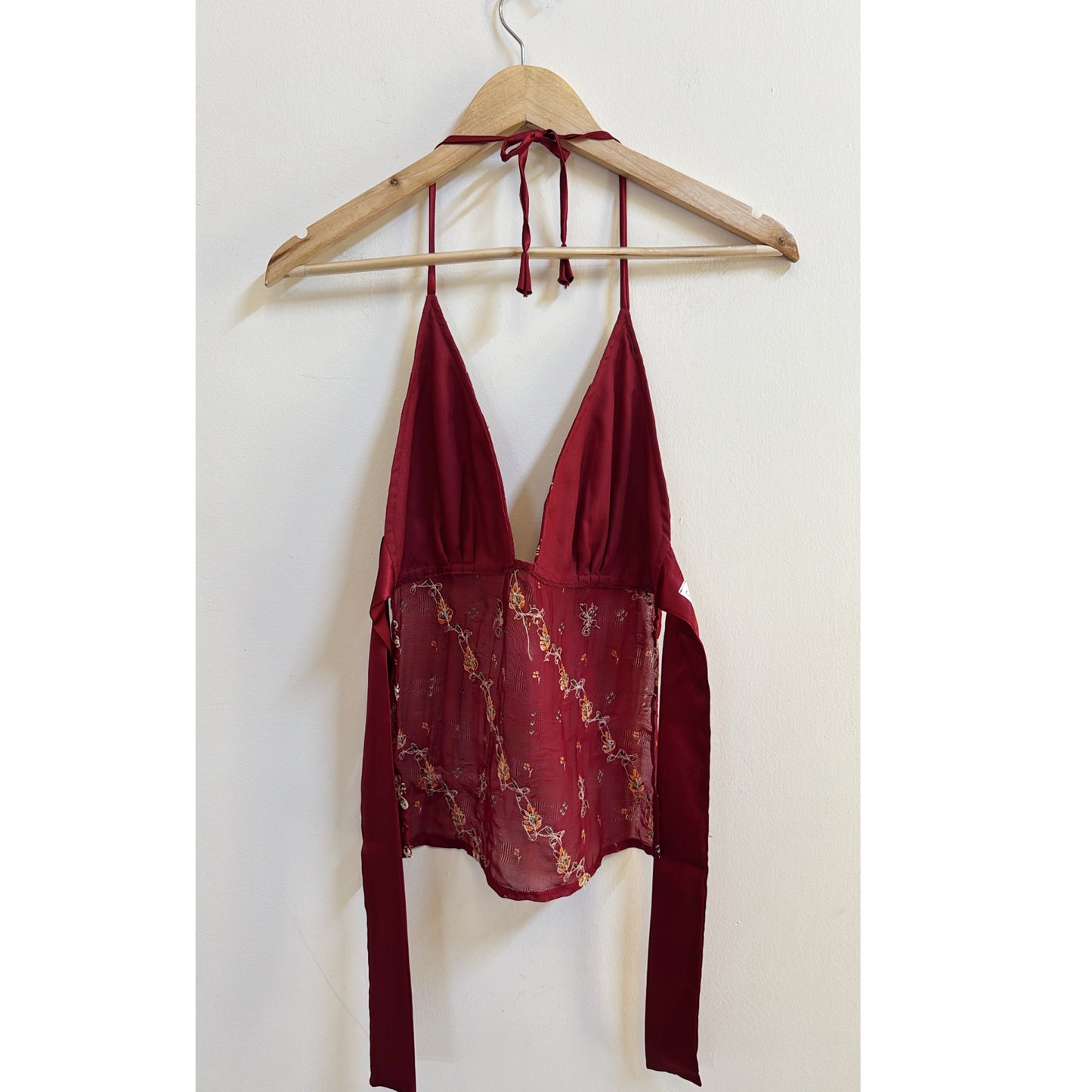Maroon aari work top