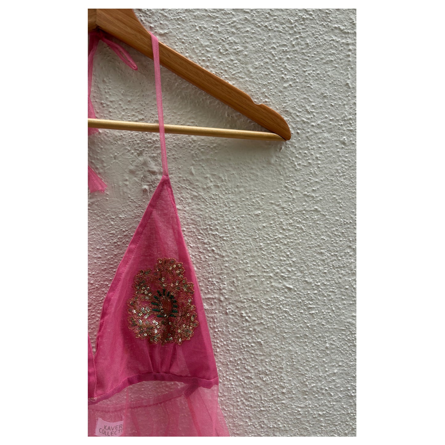 Pink vintage motif top