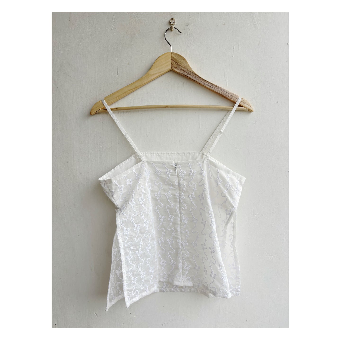 Classic white embroidered top