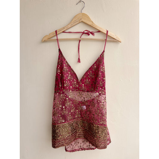 Old mauve celestial halter neck