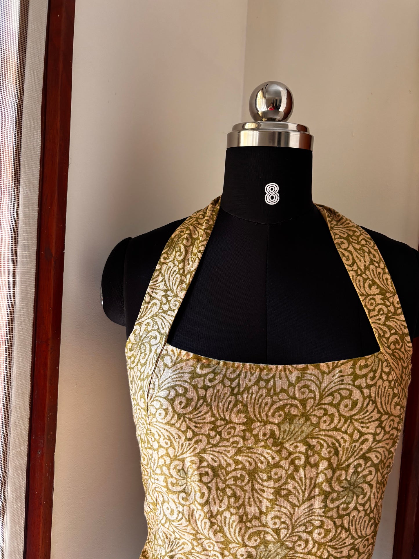 Warm gold olive green corset