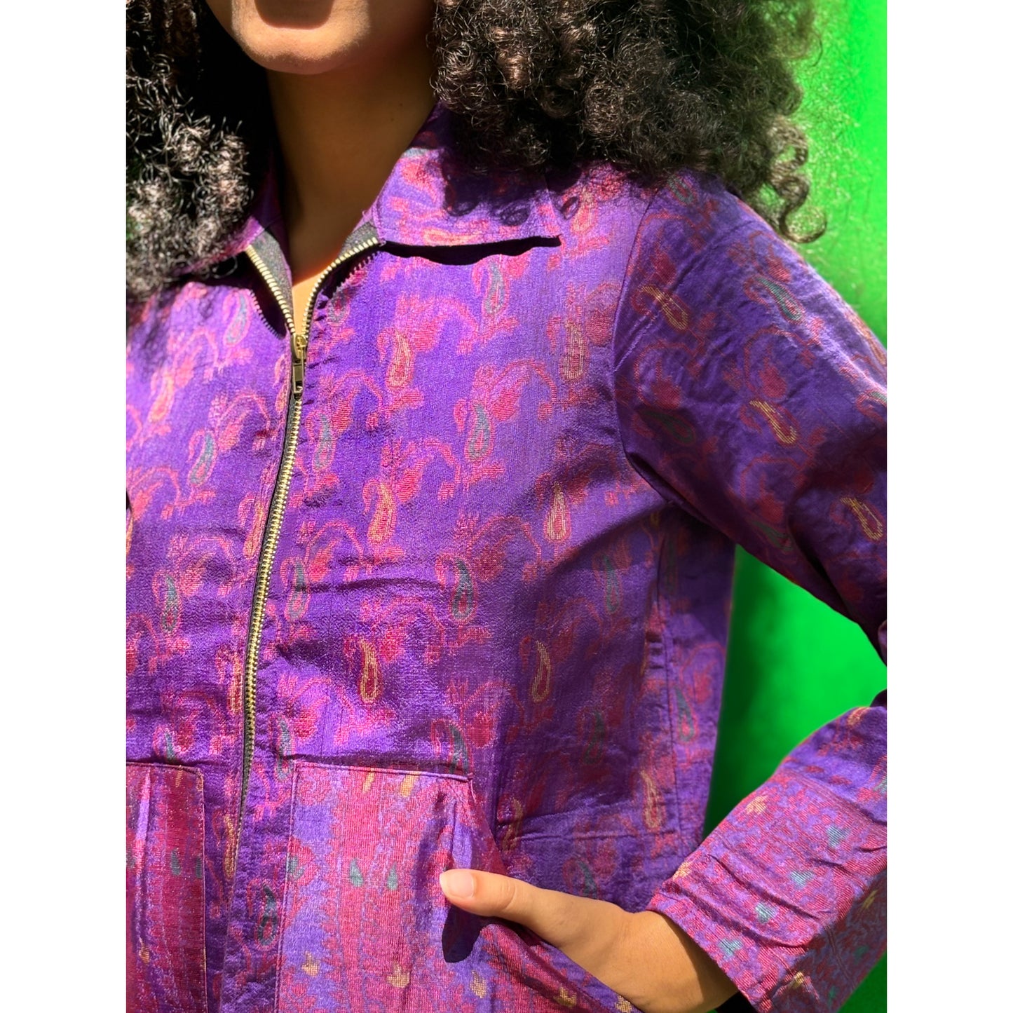 Electric purple ikat sheen