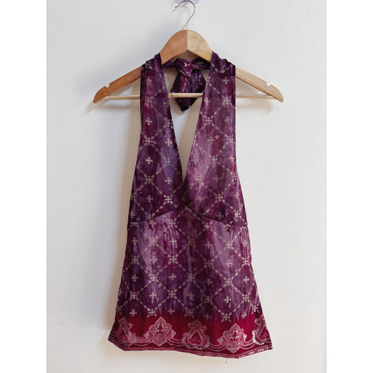 Shades of purple halter neck top