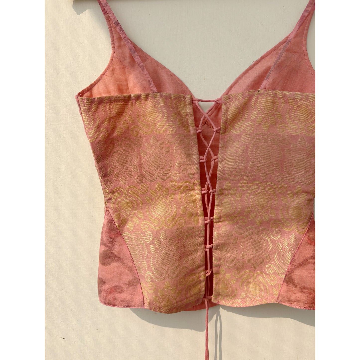 Pink self design corset