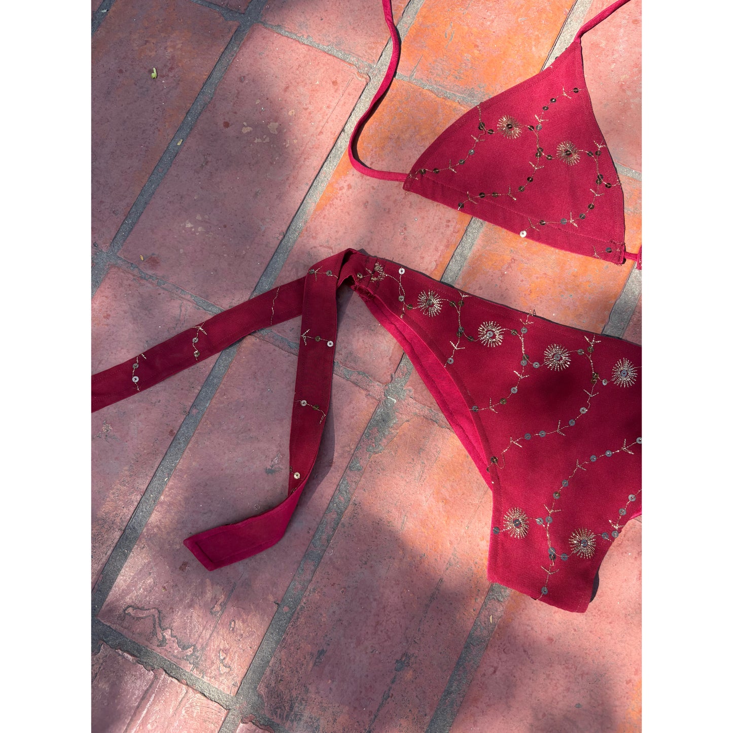 Maroon celestial bikini