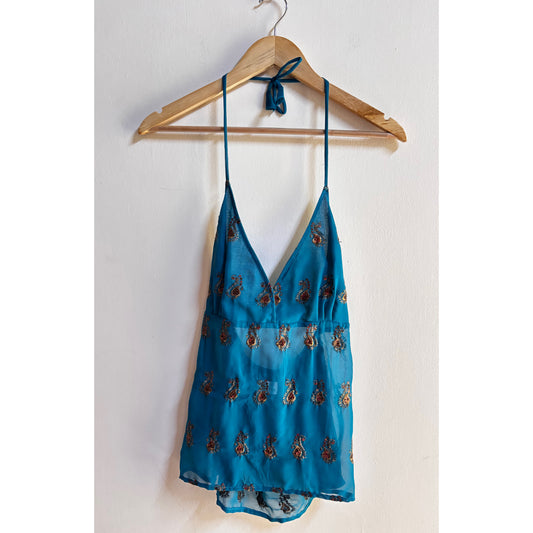 Paisley beauty halter top