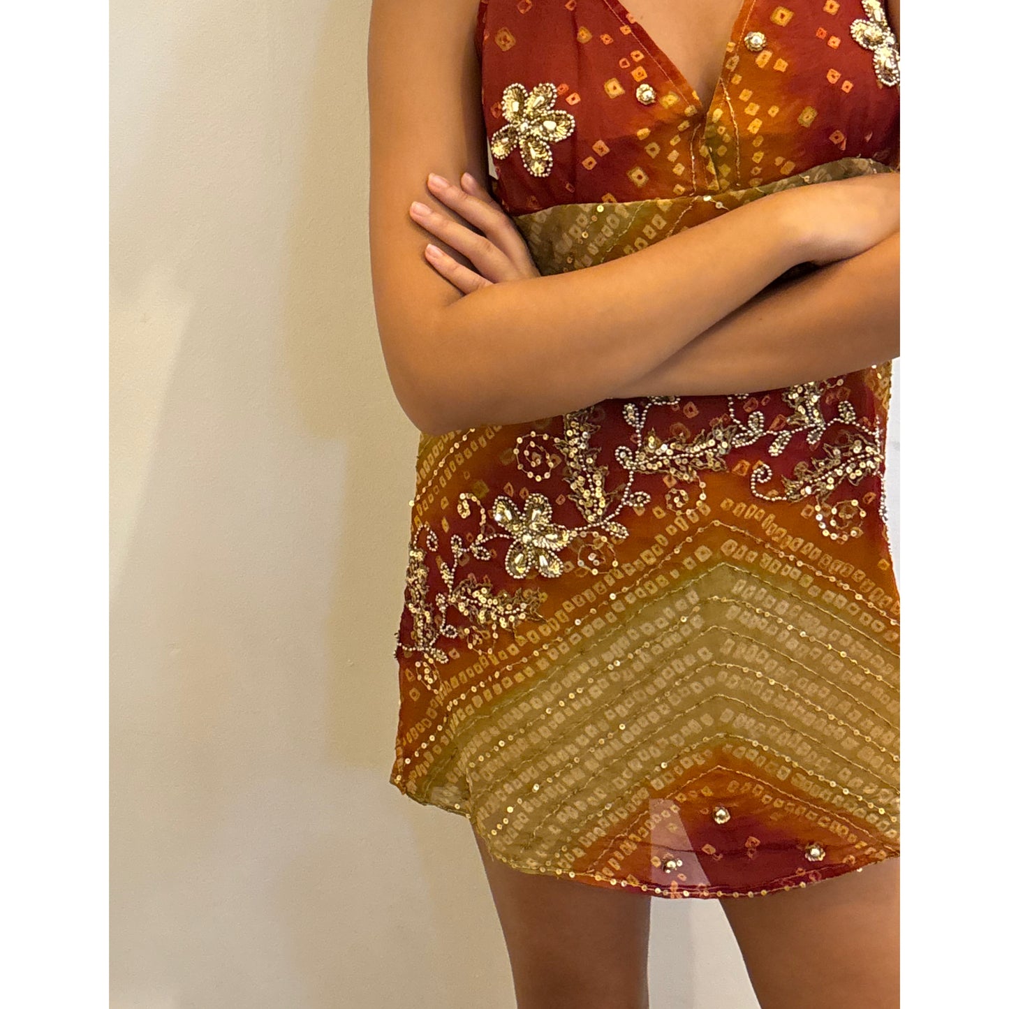 One of the kind bandhani celestial dress