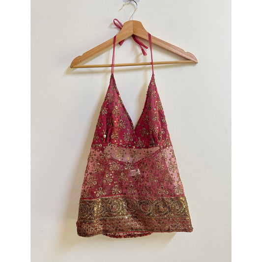 Old mauve celestial halter neck