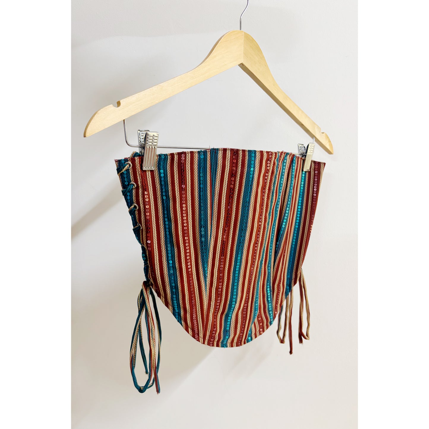 Multi colour sequins corset
