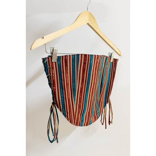 Multi colour sequins corset
