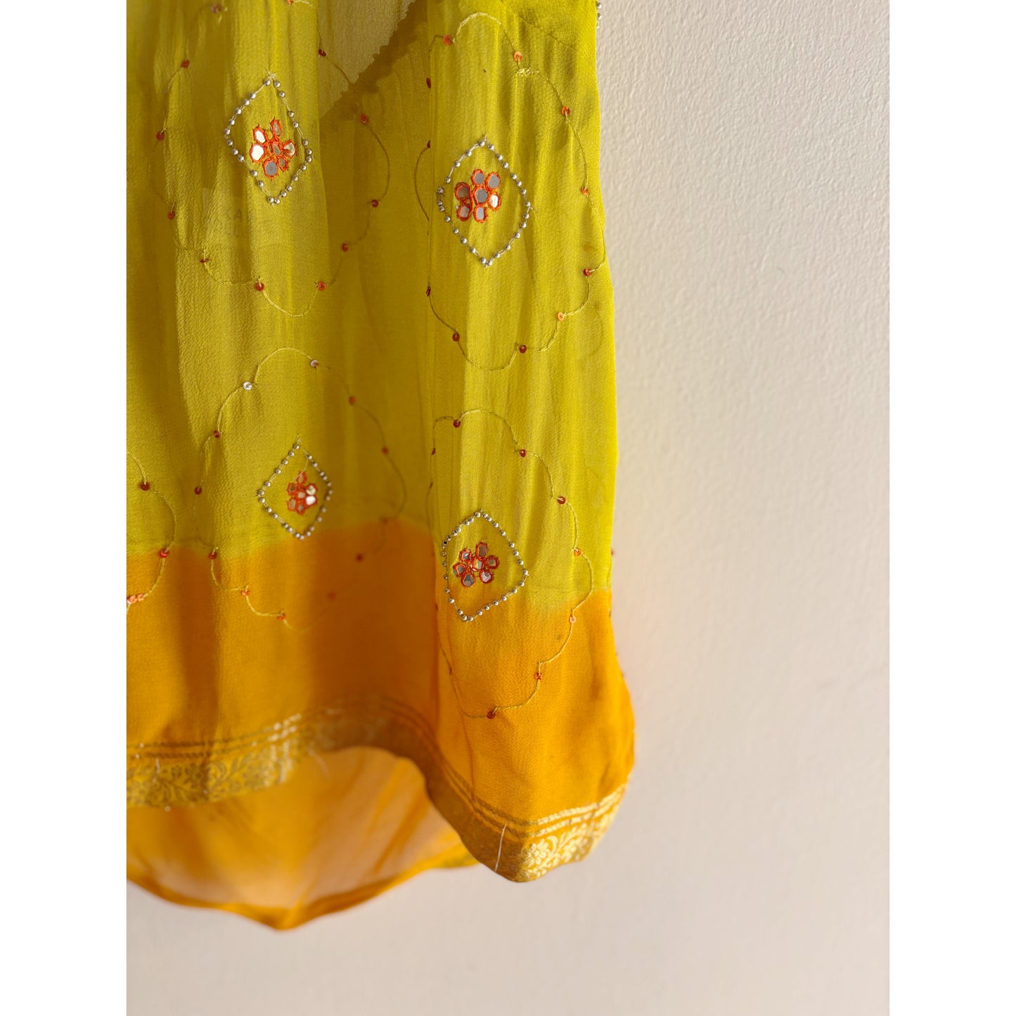 Yellow kaleidoscope halter neck