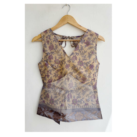 Beige lilac top