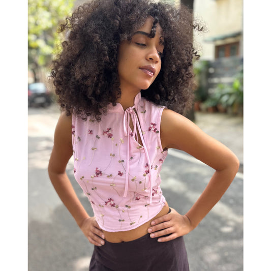 Pink floral top